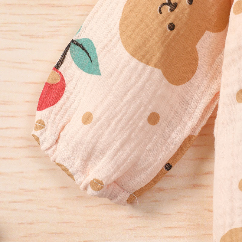 Macacão Infantil Feminino Ursinho com Cerejas